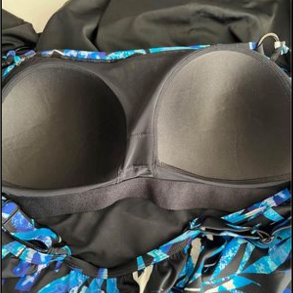 Sz 22 Swim For All RomperTank Overlay SwimRomper Adjustable Straps Tummy Control - Picture 6 of 14